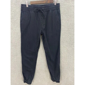 Aeropostale mens jogger pants black small pull on stretch tapered leg‎ casual